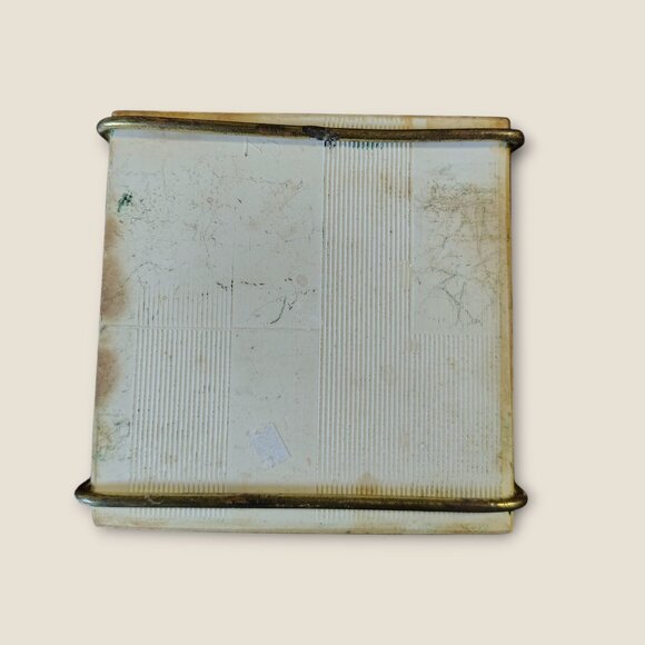 Vintage Miniature Hand Painted Ceramic Coasters Set Of 2 With Vintage Car Desig - Picture 9 of 11